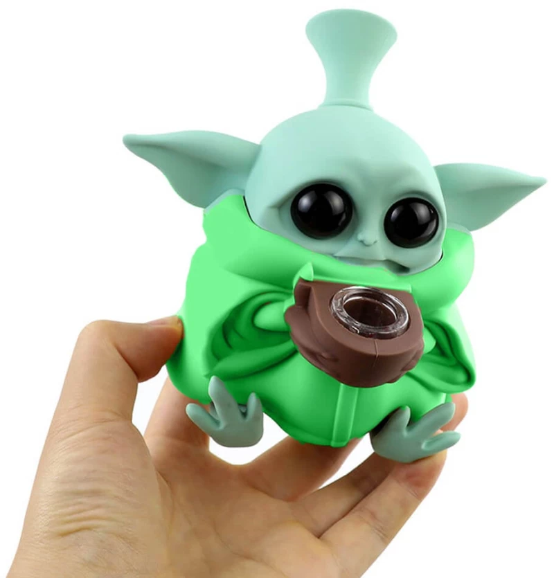 Alien Green Silicone Bong