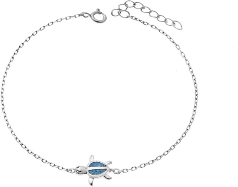 Βραχιόλι Senza από ασήμι 925, χελωνίτσα με Opal SSR4078SOP
