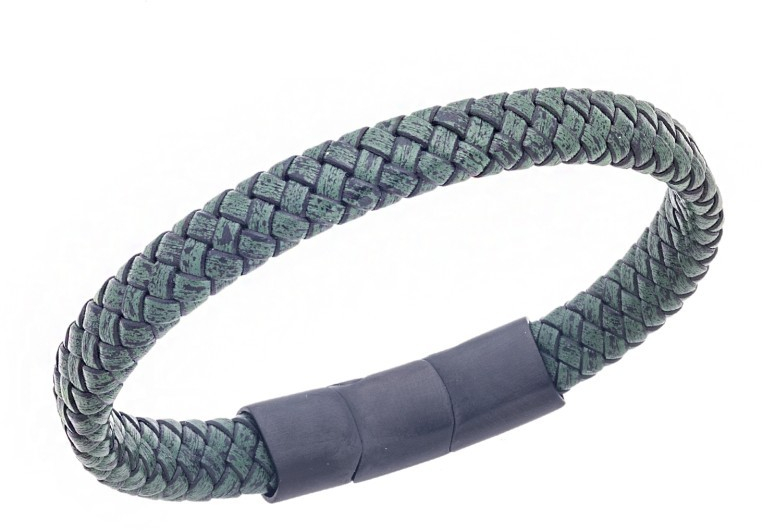 Βραχιόλι Senza Men`s Stainless Steel - Chaki Leather Strap SSD3261-2BCH