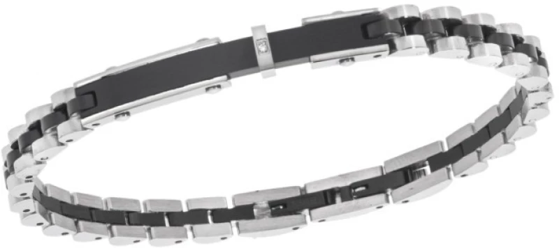 Βραχιόλι Senza Men`s Black Stainless Steel SSD5947SBK