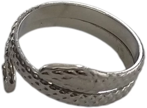 Ατσάλινο Δαχτυλίδι Φίδι – Ασημί (R1455)
