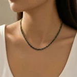 Ατσάλινο Κολιέ Μαύρη Ριβιέρα (N3298)