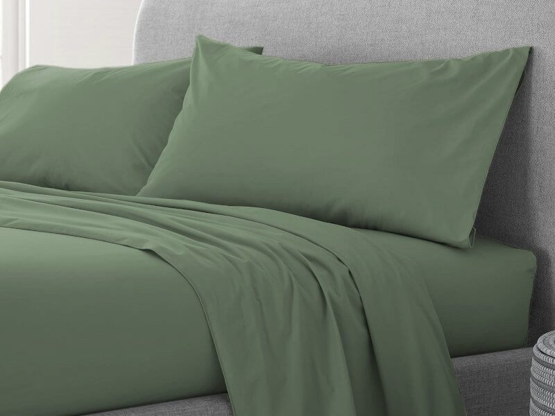 Σετ Σεντόνια Χακί 100% Βαμβακερά Reactive One Color Γαρύφαλλο - 200x260, 160x200+30