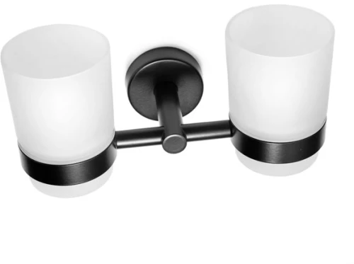 Ποτηροθήκη διπλή UNO 1855 55 Μαύρη ματ KARAG