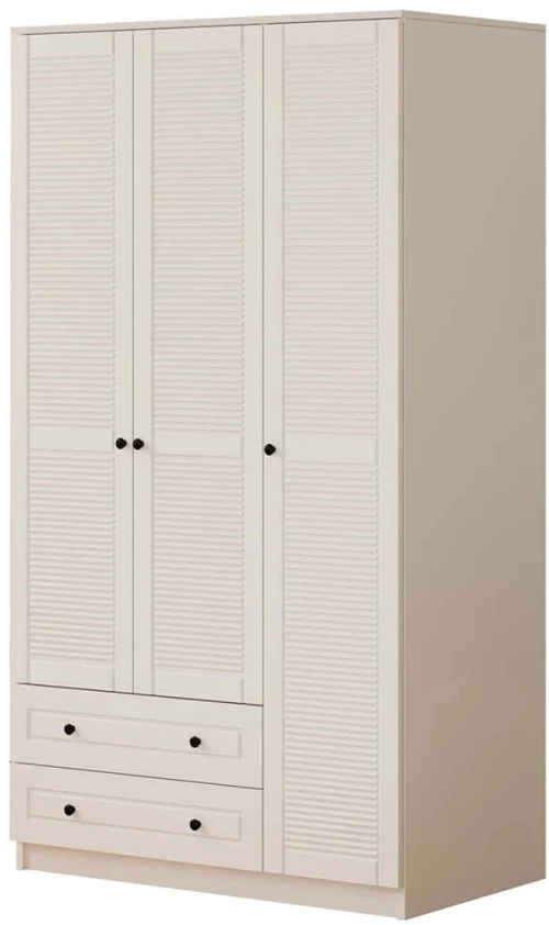 Ντουλάπα Τρίφυλλη 167RAB1113 105x52x210cm White Τρίφυλλη