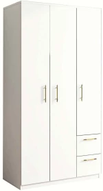 Ντουλάπα Τρίφυλλη Merlin 382NRC2203 90x45x171,8cm White Τρίφυλλη