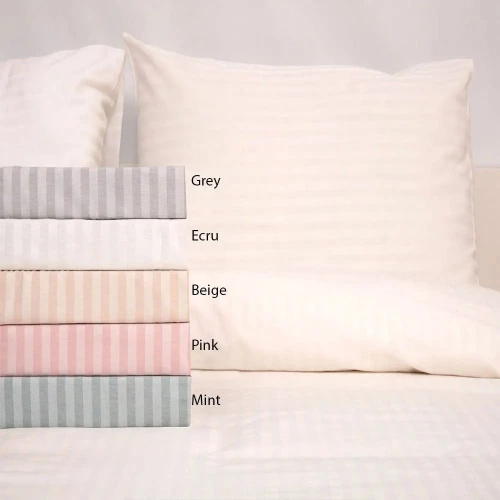 Σεντόνι Polycotton Satin Stripe 850 Pink Viopros Ημίδιπλο 180x270cm Βαμβάκι-Πολυέστερ