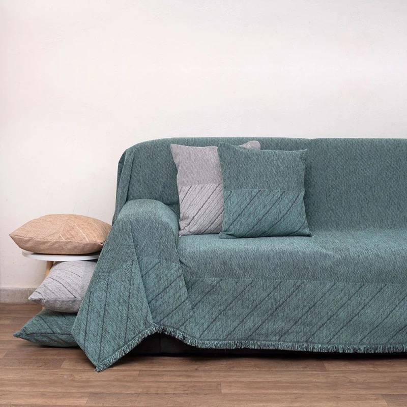 Ριχτάρι 1455 Petrol Anna Riska Διθέσιο 180x240cm Chenille,Βαμβάκι,Polyester