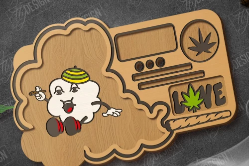 Intra απο ξύλο plywood 3mm-4mm πάχος – Κυλιόμενος δίσκος | Tobacco Rolling | Καπνός Δίασταση  20x20 cm INTRAFABR-119133785