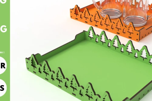 Intra απο ξύλο plywood 3mm-4mm πάχος – Χριστουγεννιάτικος δίσκος σερβιρίσματος δέντρου, Δίασταση  20x20 cm INTRAFABR-80983823