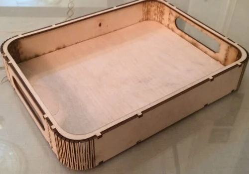 Intra απο ξύλο plywood 3mm-4mm πάχος – Ξύλινος δίσκος σερβιρίσματος με ξύλο λαβών 20x25 cm INTRAVECTRY-MY543682