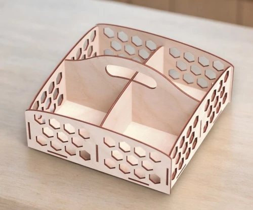 Intra απο ξύλο plywood 3mm-4mm πάχος – ξύλο δίσκου σνακ με μοτίβο ξύλου κηρήθρας 50x60 cm INTRAVECTRY-MY560171