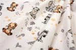 Σεντονάκι Λίκνου bebe Savanna 36 80X110 White-Grey 100% Cotton Flannel