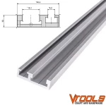 Vtools 1500E Προφιλ αλουμινιου διπλο  T-slot T-track 1500mm ανοδιωμένο ασημί