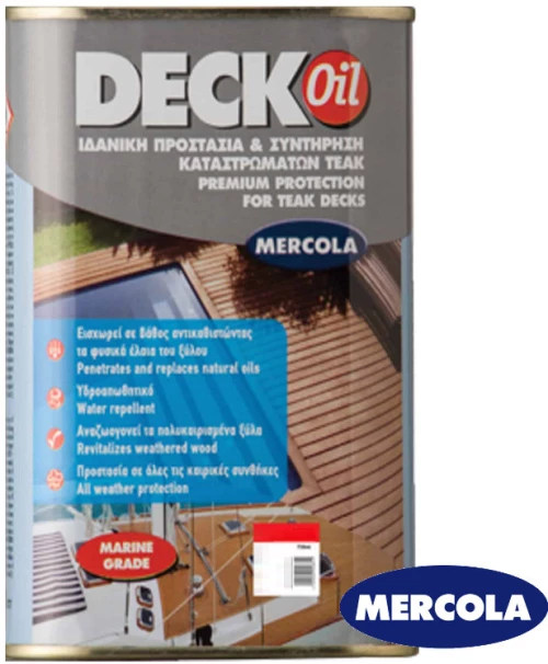 Mercola 5720 DECK OIL Ιδανική προστασία και συντήρηση καταστρωμάτων deck Διαφανές ματ 1lt