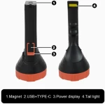 Επαναφορτιζόμενος φακός LED - 88069 - 182752 - Red/Black