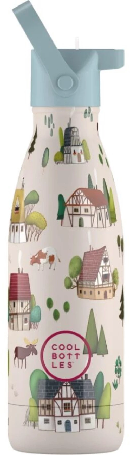 Μπεζ, Ανοξείδωτο μπουκάλι Χωριό Tudor 350ml, COOL BOTTLES