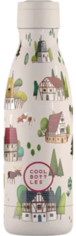 Μπεζ, Ανοξείδωτο μπουκάλι Χωριό Tudor 350ml, COOL BOTTLES