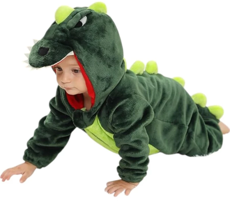 Dark Green Baby Dragon, Ολόσωμη Βελούδινη Φόρμα- Queen Mother