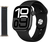 INTIME smartwatch A10 Pro με 2x λουράκια, heart rate, 2.04" AMOLED, IP65, μαύρο