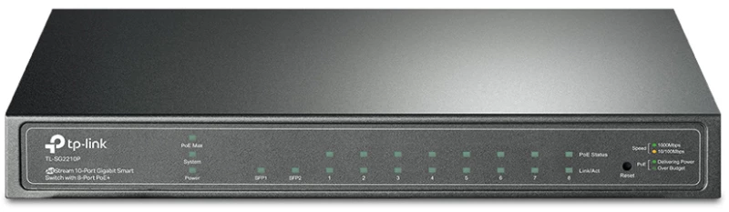 TP-LINK JetStream switch TL-SG2210P, 10-Port Gigabit, 8x PoE+, Ver. 5.0