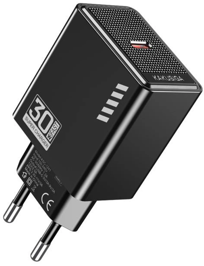 KAKUSIGA φορτιστής τοίχου KSC-1241, USB-C, 30W, μαύρος