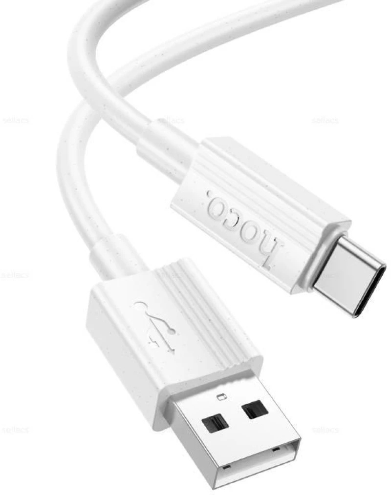 HOCO X107 FAVOR CHARGING DATA CABLE TYPE-C, ΛΕΥΚΟ