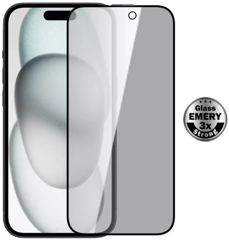 POWERTECH tempered glass Emery Private 5D TGC-0773 για iPhone 15 Plus, full glue - 5210131140024
