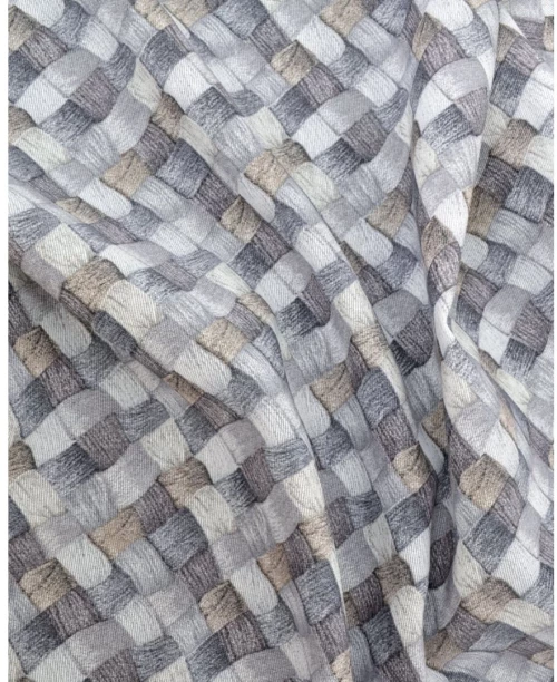 Τραπεζομάντηλο με Διαγώνιο Σχέδιο Banasto  - 6 ατόμων (140x180cm) - Γκρι