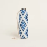 Beauty Home ΘΗΚΗ ΓΙΑ ΜΠΟΥΚΑΛΙ ΜΕ ΚΟΡΔΟΝΙ 22 x 12 cm ΜΠΛΕ ΡΟΜΒΟΙ