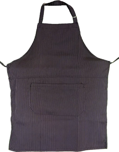 Ποδιά Λαιμού Μαύρη Ριγέ 85x65cm MARK999 BLACK/WHITE