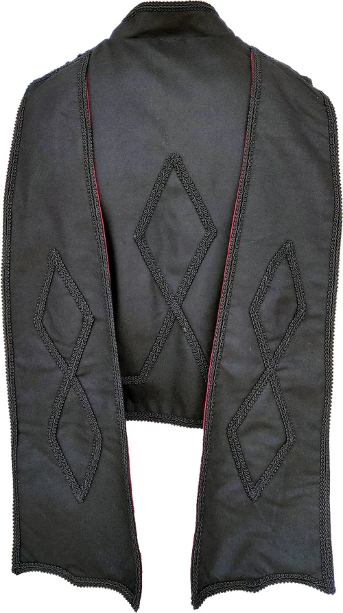 Παραδοσιακό Μαύρο Τσόχινο Γιλέκο Τσολιά Ενηλίκων  Φοδραρισμένο MARK076 BLACK