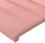vidaXL Κεφαλάρι Ροζ Βελούδινο 200x5x118/128 εκ.