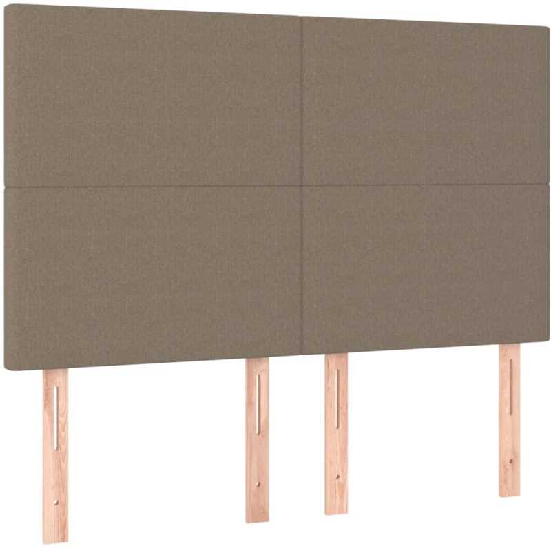 vidaXL Κεφαλάρι Κρεβατιού Μπεζ 144x5x118/128 εκ. Ύφασμα
