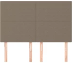 vidaXL Κεφαλάρι Κρεβατιού Μπεζ 144x5x118/128 εκ. Ύφασμα