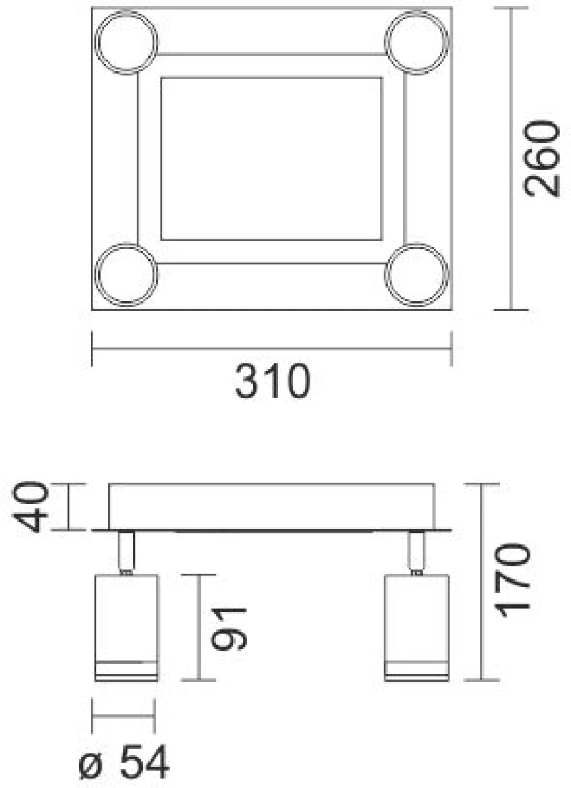 ΠΛΑΦΟΝΙΕΡΑ 9W 3000K+GU10 ΜΑΥΡΟ 6997