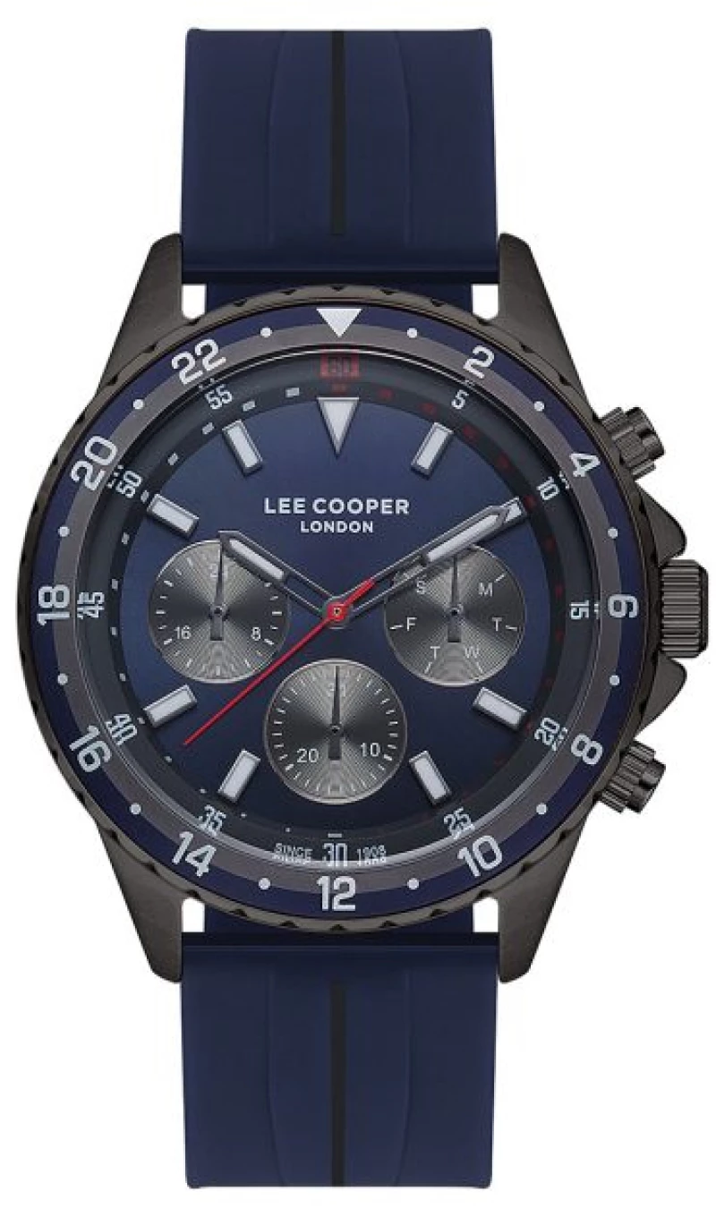 Ανδρικό ρολόι LEE COOPER LC07210.099 με μπλέ σκούρο λουράκι σιλικόνης