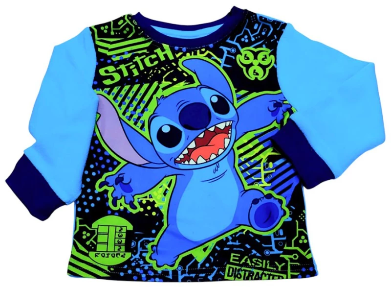 ΠΙΤΖΑΜΑ ΑΓΟΡΙ FLEECE DISNEY STITCH LIS5204 ΣΙΕΛ (2-8 ΕΤΩΝ)
