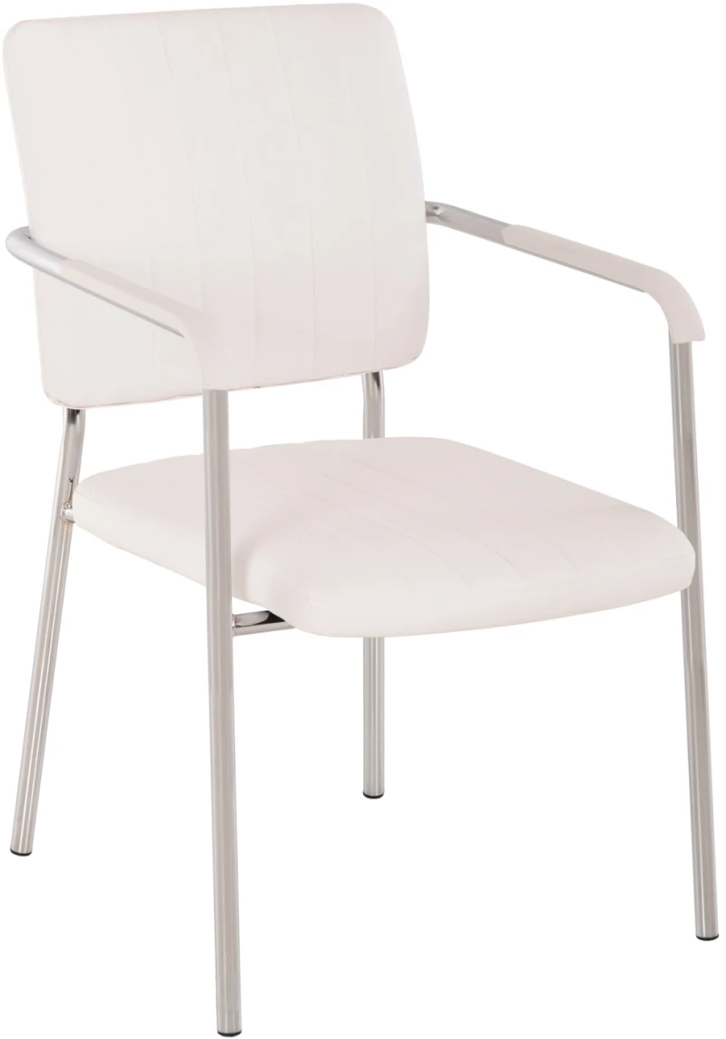ΚΑΡΕΚΛΑ QUESTA ΜΕ ΜΠΡΑΤΣΑ HM1070.02 ΛΕΥΚΗ 56,5x59x85 cm