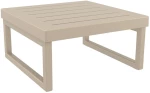 MYKONOS ΤΡΑΠΕΖΙ TAUPE 65X65X33εκ. ΠΟΛ/ΝΙΟΥ