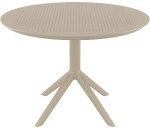 SKY TAUPE Φ105X74εκ. ΤΡΑΠΕΖΙ ΠΟΛ/ΝΙΟΥ