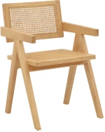 Πολυθρόνα Winslow pakoworld φυσικό rubberwood 52x59x79εκ