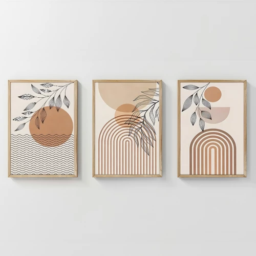 Πίνακας Zephra pakoworld τρίπτυχος με ψηφιακή εκτύπωση και πλαίσιο 33x1.5x48εκ