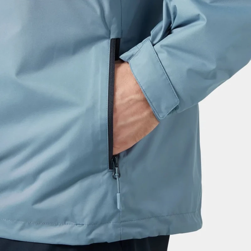 Helly Hansen Crew Hooded Pile Jacket Washed Navy Μπουφάν Ανδρικό Χειμωνιάτικο