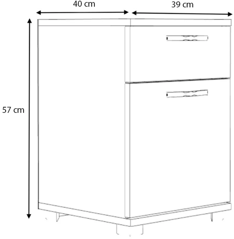 Συρταριέρα γραφείου Veto χρώμα λευκό 40x39x57εκ.