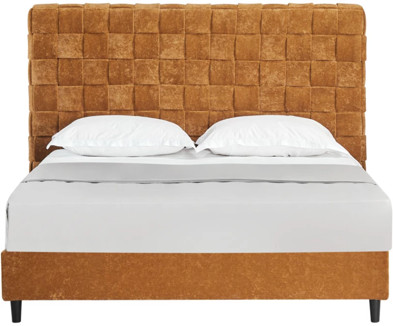 BALZAK ΚΡΕΒΑΤΙ (ΓΙΑ ΣΤΡΩΜΑ 160x200cm) CAMEL 222x186x130