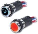 Blue Sea Systems Διακόπτης Πατητός Μπλε/Κόκκινο LED Inox 15A - (On)-Off