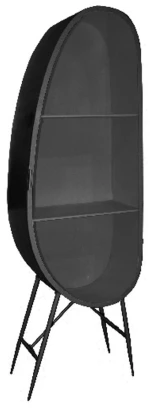 UOVO ΒΙΒΛΙΟΘΗΚΗ ΜΑΥΡΟ 68x38.8x201.5