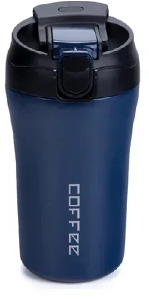 Θερμός / Ποτήρι Από Ανοξείδωτο Ατσάλι Με Καλαμάκι 400ml Μπλε