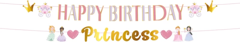Γιρλάντα Happy Birthday Princess 1,5 μέτρο